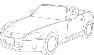 Honda boyama sayfası,  coloring page, üstü Açık Honda Anlaşması, 