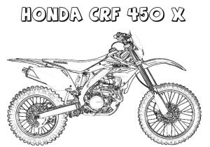 Honda boyama sayfası,  coloring page, Honda CRF 450x Arazi Motosikleti, 