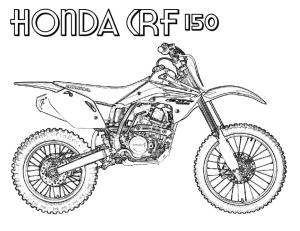 Honda boyama sayfası,  coloring page, Honda CRF 150 Arazi Motosikleti, 