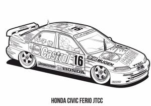 Honda boyama sayfası,  coloring page, Honda Sivil Ferio Jtcc, 