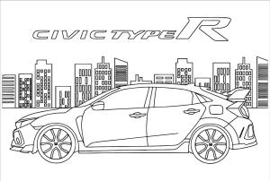 Honda boyama sayfası,  coloring page, ücretsiz Yazdırılabilir Honda, 