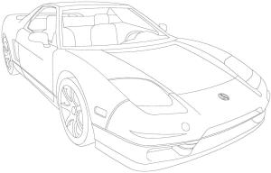 Honda boyama sayfası,  coloring page, Honda Acura Nsx, 