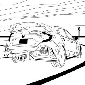 Honda boyama sayfası,  coloring page, Honda Spor Araba, 