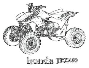 Honda boyama sayfası,  coloring page, Honda trx450 ATV Arazi Aracı, 