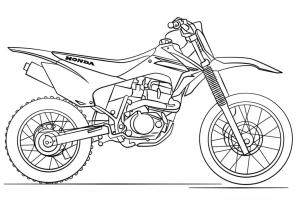 Honda boyama sayfası,  coloring page, Honda Kir Bisiklet, 