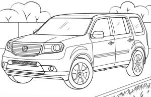 Honda boyama sayfası,  coloring page, Bir Honda Arabası, 