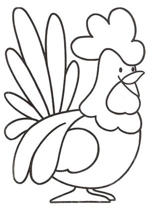 Horoz boyama sayfası,  coloring page, Sevimli Horoz, 