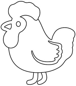 Horoz boyama sayfası,  coloring page, Güçlü horoz, 