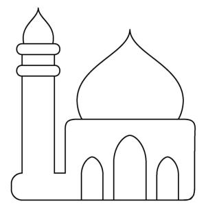 Hoşgeldin Ramazan boyama sayfası,  coloring page, Cami 1, 