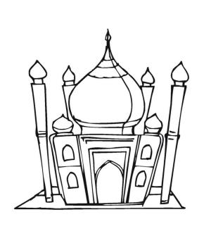 Hoşgeldin Ramazan boyama sayfası,  coloring page, Güzel bir cami., 