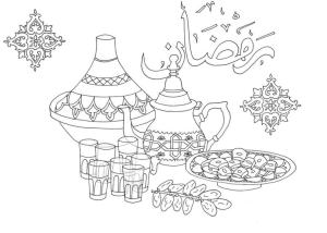 Hoşgeldin Ramazan boyama sayfası,  coloring page, Ramazan’da İftar Boyama Sayfası., 