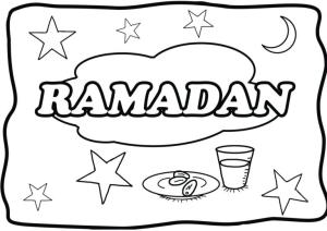 Hoşgeldin Ramazan boyama sayfası,  coloring page, Ramazanda iftar, 