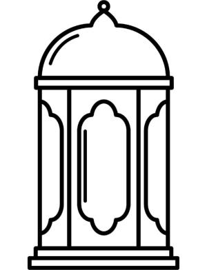 Hoşgeldin Ramazan boyama sayfası,  coloring page, Müslüman lambası, 