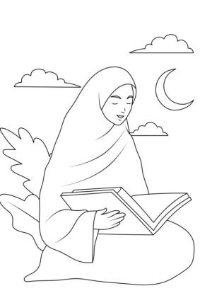 Hoşgeldin Ramazan boyama sayfası,  coloring page, Ramazan’ın renklendirilmesi için resim. 1, 