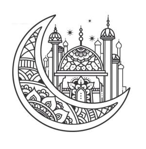 Hoşgeldin Ramazan boyama sayfası,  coloring page, Ramazan için Ajurlu Boyama, 