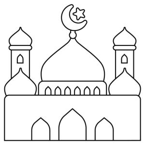 Hoşgeldin Ramazan boyama sayfası,  coloring page, Cami, 