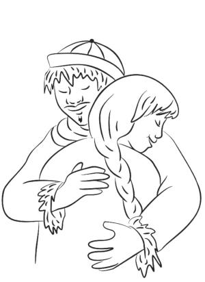 Hoşgeldin Ramazan boyama sayfası,  coloring page, Ramazan’da kucaklaşan Müslümanlar, 