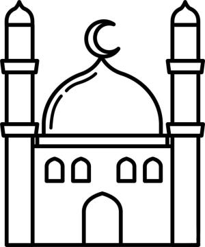 Hoşgeldin Ramazan boyama sayfası,  coloring page, Türk camisi, 