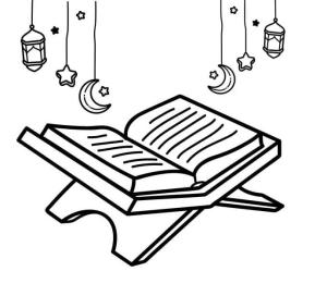 Hoşgeldin Ramazan boyama sayfası,  coloring page, Kur’an-ı Kerim., 