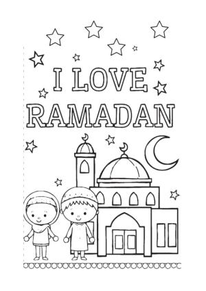 Hoşgeldin Ramazan boyama sayfası,  coloring page, Ramazan’ı seviyorum, 