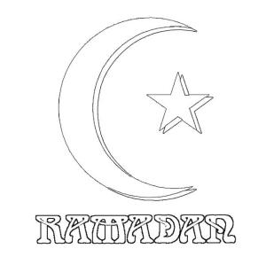 Hoşgeldin Ramazan boyama sayfası,  coloring page, Hilal ve yıldız boyama sayfası., 