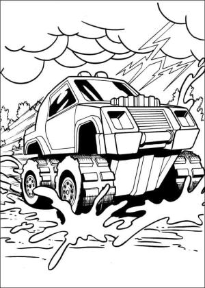 Hot Wheels boyama sayfası,  coloring page, Hot Wheels Kamyon, 