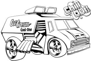 Hot Wheels boyama sayfası,  coloring page, Harika Hot Wheels arabası, 