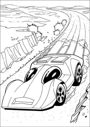 Hot Wheels boyama sayfası,  coloring page, Hot Wheels Araba Yolda, 