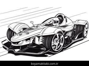 Hot Wheels boyama sayfası – renkli çizimler, okul öncesi