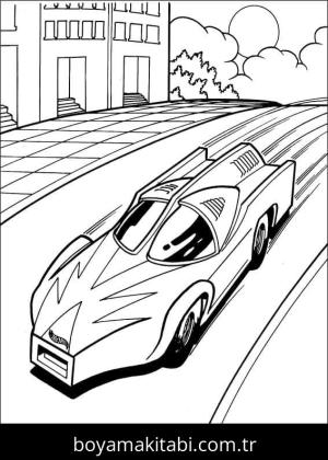 Hot Wheels boyama sayfası – çocuk aktivitesi, PDF indir
