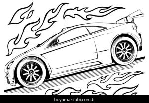 Hot Wheels boyama sayfası – yaratıcılığı geliştirir, keyifli zaman