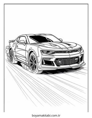 Hot Wheels boyama sayfası – boyama çalışması, yaratıcılığı geliştirir