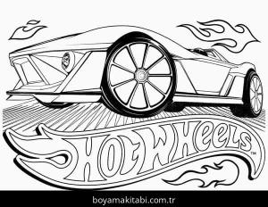 Hot Wheels boyama sayfası – yaratıcılığı geliştirir, keyifli zaman