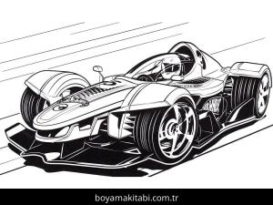 Hot Wheels boyama sayfası – eğlenceli etkinlik, el becerilerini geliştirir