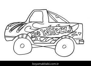 Hot Wheels boyama sayfası – boyama çalışması, yaratıcılığı geliştirir