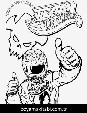 Hot Wheels boyama sayfası – yaratıcılığı geliştirir, keyifli zaman