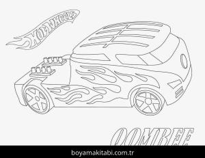 Hot Wheels boyama sayfası – PDF indir, sevimli karakter