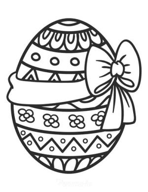 Huevo De Pascua boyama sayfası,  coloring page, Yaylı Paskalya Yumurtası, 