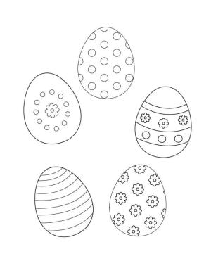 Huevo De Pascua boyama sayfası,  coloring page, Beş Paskalya Yumurtası, 