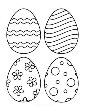 Huevo De Pascua boyama sayfası,  coloring page, Dört Paskalya Yumurtası, 