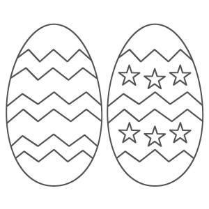 Huevo De Pascua boyama sayfası,  coloring page, İki Paskalya Yumurtası, 