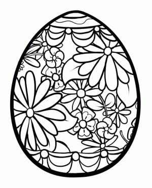 Huevo De Pascua boyama sayfası,  coloring page, Paskalya Yumurtası çiçeği, 