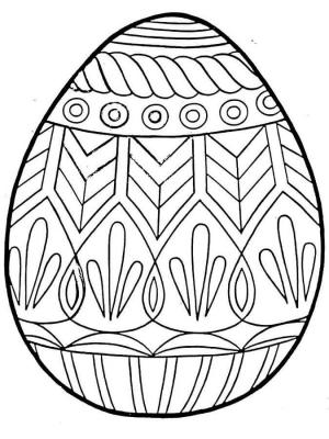 Huevo De Pascua boyama sayfası,  coloring page, Basit Paskalya Yumurtası, 