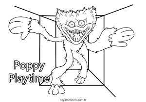Huggy Wuggy boyama sayfası – eğitici aktivite, yaratıcılık