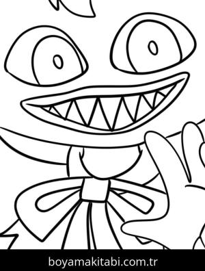 Huggy Wuggy boyama sayfası – okul öncesi, evde etkinlik