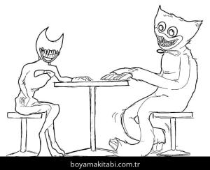 Huggy Wuggy boyama sayfası – eğitici aktivite, yaratıcılık