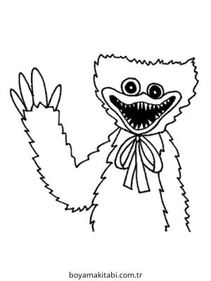 Huggy Wuggy boyama sayfası – okul öncesi, evde etkinlik