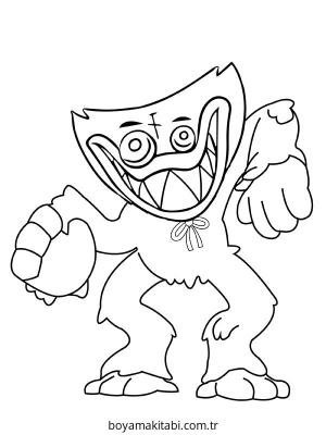 Huggy Wuggy boyama sayfası – PDF indir, sevimli karakter