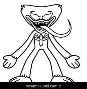 Huggy Wuggy boyama sayfası – boyama çalışması, yaratıcılığı geliştirir