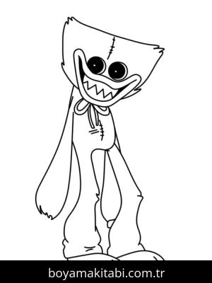 Huggy Wuggy boyama sayfası – eğitici aktivite, yaratıcılık